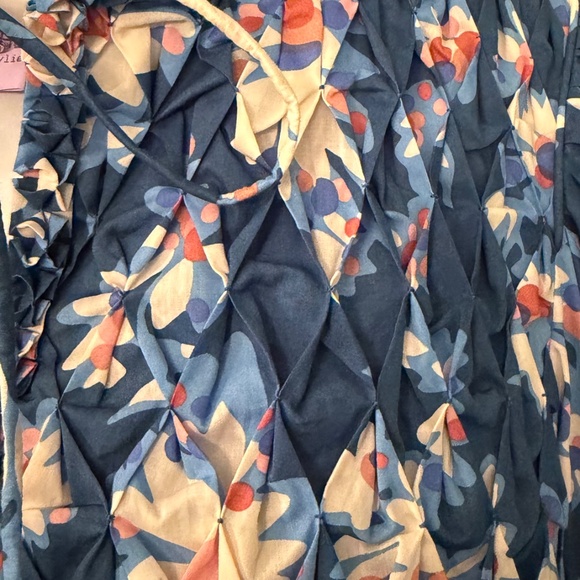 Horror Vacui Blue Fleur Dress, Size M, Like New - Picture 11 of 12